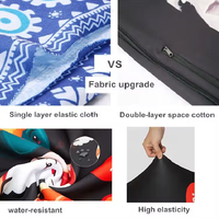 Travelsky personnalisé en gros polyester élastique valise housse de protection résistant à l'eau Spandex voyage housse de bagage