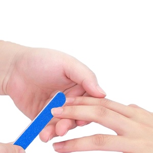 HZ Professional 100/180 Double Side Half Moon Nail File Sandpaper Custom Printed Logo Emery Board for Nail Salon