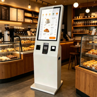 Kiosco de Autoservicio con Pantalla Táctil Capacitiva de 32 Pulgadas, con Base para Piso, Pantalla LCD para Hotel, Vestíbulo, Centro Comercial