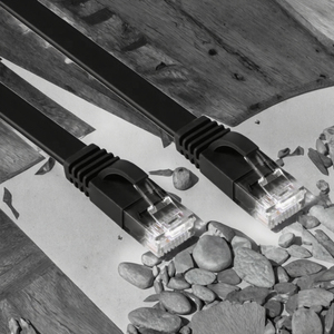 0.5m Black PVC Flat FTP Patch Cord 32AWG 8-Conductor Stranded Copper Bulk Price for CAT6 Communication Cables - Product Image 5