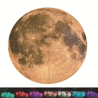 Ballon publicitaire géant gonflable en forme de lune/planète avec lumière LED pour extérieur