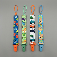 Yobe Baby YB-1001 Attache-sucette imprimée pour bébés garçons et filles, sangles en tissu multicolores, sans BPA