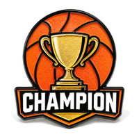 En gros, Pin's de revers en émail souple sur le thème du basketball, avec motifs 'SHOOT GAME PLAY HARD', 'Sports', 'Équipe', 'Cadeau', 'Souvenir', et broche en métal personnalisée