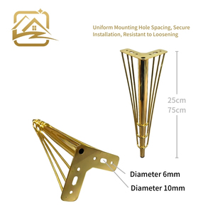 Modern Solid Iron Metal Sofa Legs 25cm/75cm Gold Wire Plating Heavy Duty <b>Easy</b> Installation for Sofa <b>Bed</b> Cabinet Kitchen - Product Image 3