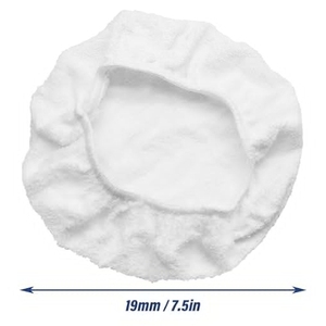Funda de microfibra blanca reutilizable de 5-10 pulgadas para pulido de ruedas de coche, herramientas de cuidado automotriz - Product Image 4