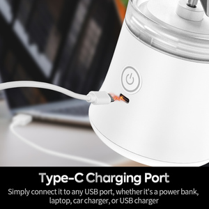 Mixeur portable électrique autonettoyant 500 ml rechargeable par USB, broyeur d'épices, presse-agrumes pour smoothies, voyages en plein air, camping - Product Image 5