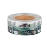 Étiquettes en rouleau d'autocollants Goldom Transpareluxurynting Packapaperclear Autocollant étanche Étiquettes pour bouteilles d'eau Boissons Vinyle Accepté