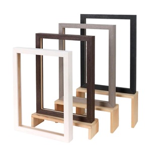 Directo de fábrica personalizado A3 A4 negro blanco <span class=keywords><strong>Brey</strong></span> marrón póster imagen marco de fotos de madera natural - Product Image 1