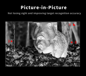 Lasershot 384 không thấm nước 4k săn bắn tầm nhìn ban đêm phạm vi 8x Hình ảnh nhiệt tầm nhìn ban đêm với kẻ ô và đạn đạo tính toán - Product Image 4