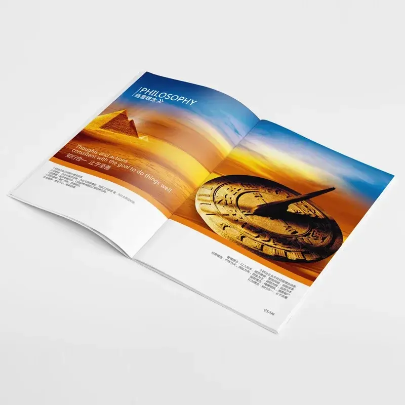 Custom Bedrijf Reclame Papier Instructies Gevouwen Folder Flyer Afdrukservice Catalogus Brochure