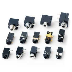 Prise audio jack 2,5 mm : connecteur vertical SMT mono/stéréo 5 broches 4 pôles |   Broches plaquées or |   Vente en gros personnalisée - Product Image 1