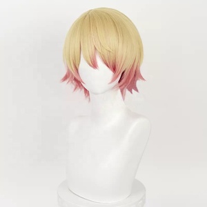 วิกผมคอสเพลย์เทนมะ ซึคัสึ จากเกมโปรเจคเซไค สีบลอนด์ชมพูผสม ขนาด 30 ซม. วิกผมสังเคราะห์ทนความร้อนสำหรับอนิเมะ ขายส่ง - Product Image 4
