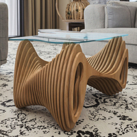 Mesa de Centro de Estilo Moderno Hecha a Mano con Panel de Madera, Color Personalizado, Muebles para Sala de Estar, Diseño Único y Personalizado para Dormitorio