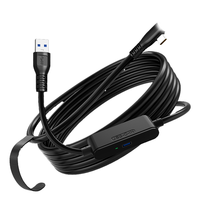 Cable Compatible con /Meta para 3 PC/Accesorios SteamVR, Cable USB de Carga Rápida 3A con Cubierta de TPE y Blindaje de Lámina