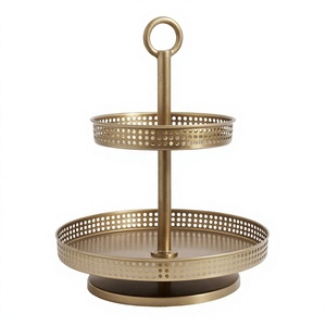 Three Tier Stainless Steel Cake Stand With <b>Decorative</b> <b>Edge</b> For Dessert Display Multi tier dessert stand Metal tiered cake tray - Product Image 3