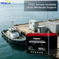 Batterie LiFePO4 Chauffante 24V 150AH Grade A 6000 Cycles Cycle Profond Marine Bluetooth Smart BMS Terminal M8 CE RoHS IP67 OEM ODM