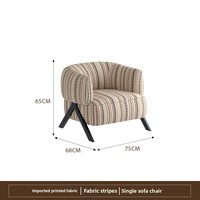 Nouveau fauteuil individuel en tissu de luxe style Wabi-Sabi, mobilier de maison moderne et confortable pour salon et balcon