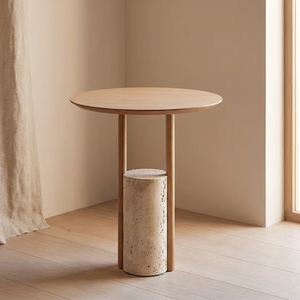 Tavolino da Caffè Moderno in Stile Italiano con Base in Travertino per Appartamenti e Uffici - Product Image 1