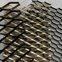 Tôle de métal expansé avec taille de trous personnalisée, maille métallique décorative en aluminium, panneau mural en métal expansé, maille métallique en aluminium expansé