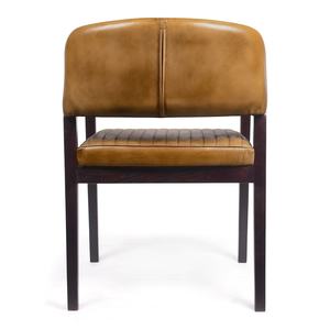 เก้าอี้รับประทานอาหารโครงโลหะสไตล์มินิมอลหุ้มหนัง พร้อมโครงสร้างเสริมความแข็งแรงและเบาะนั่งหนานุ่ม สำหรับใช้ในบ้านและห้องครัว - Product Image 6