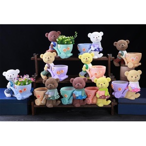 Logotipo de color personalizado lindo pintado a mano de <span class=keywords><strong>Rosa</strong></span> pequeña de resina suculentas maceta set - Product Image 1