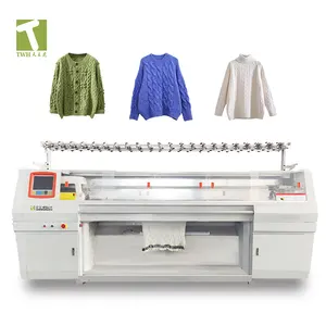 Automatic computerized cheap sweater knitting machine 3 system flat knitting machine