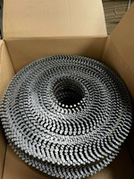Clous de bardage en bobine de 50 mm, galvanisés à chaud, à tige torsadée, tête ronde pleine de 2,3 cm, pour travaux de construction extérieure