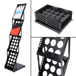 Expositor de Malla Metálico y Plástico Portátil para Catálogos, Soporte para Folletos en Ferias Comerciales y Tiendas Minoristas - Product Image 4