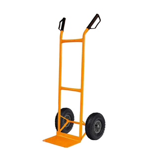 Carrello Utilitario in Acciaio 55x35x113 Cm Giallo Capacità 200 Kg Trasporto Manuale Merci - Product Image 1