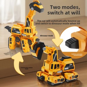 Jouet pour enfants à déformation par impact, modèle de <span class=keywords><strong>dinosaure</strong></span> à inertie, véhicule de combat à inversion de direction pour garçons de 4 à 6 ans, en plastique - Product Image 2
