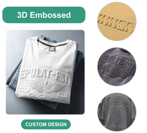 Chấ<span class=keywords><strong>t</strong></span> Lượng Cao Cotton 230G 3D Nổi Tee Áo Sơ Mi Quá Khổ Đồng Bằng O Cổ Mens <span class=keywords><strong>T</strong></span>-Shirts <span class=keywords><strong>T</strong></span>ùy Chỉnh Emboss Puff Logo In Áo Thun Cho Nam Giới - Product Image 4