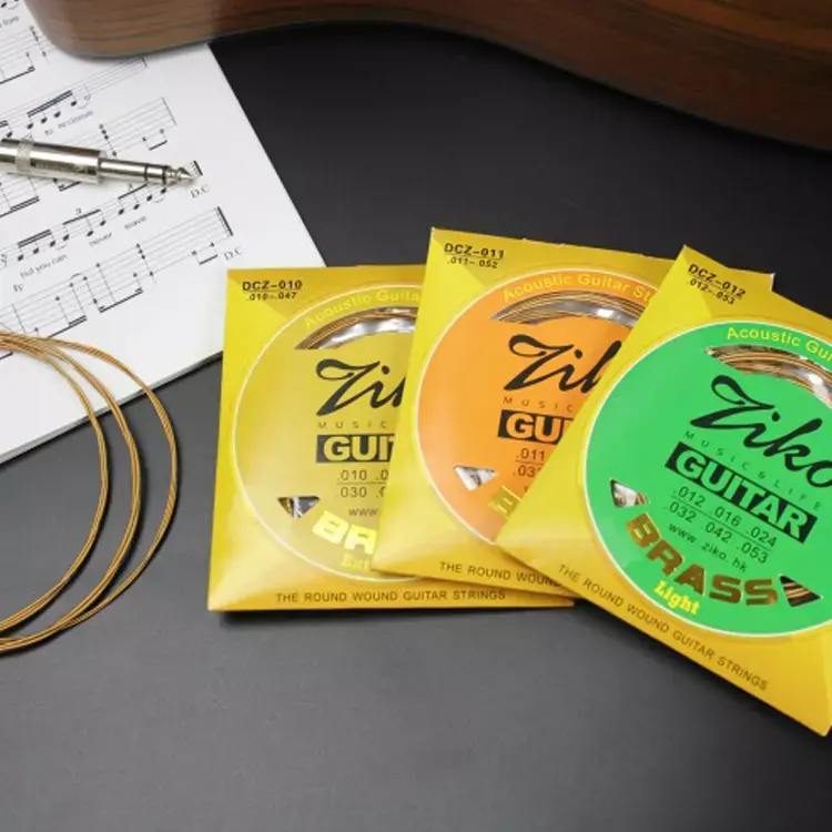 Wholesale Bright sound 80/20 copper Anti-Rust brass Folk acoustic guitar string for guitar parts Custom LOGO Package
