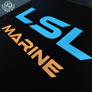 Letrero Luminoso Personalizado con Logotipo LED Azul y Naranja para Marca <span class=keywords><strong>de</strong></span> Negocios Marítimos - Product Image 6