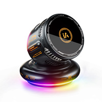 Soporte Magnético D3 con Carga Inalámbrica de 15W, Ventilador de Enfriamiento, Iluminación LED RGB Ambiental, Cargador de Navegación y Soporte para Teléfono