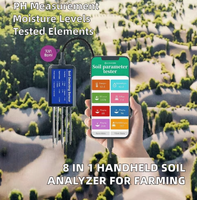 Analyseur de nutriments du sol compact 8-en-1 le plus vendu - Détecteur de pH et capteur NPK connectables en mode mobile