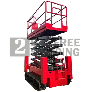 High Quality Electric Track Crawler Scissor Man Lift Self Propelled Automatic Walking Tracked scissor lift in harsh condition
