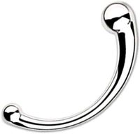 Tapón Anal de Doble Extremo de Acero Inoxidable, Estimulador de Punto P de Metal Puro, Consolador, Juguete Sexual para Mujeres y Hombres, Juegos Sexuales