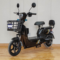 Vélo électrique chinois longue portée de haute qualité 500W 48V 12AH avec moteur arrière sans balais et capteur électronique, 3 vitesses, pour adultes