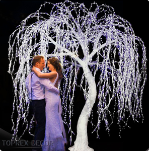 شجرة الصفصاف الأبيض الجديدة مع إضاءة LED مقاومة للماء، زينة عيد الميلاد، نبات اصطناعي للبيع - Product Image 5