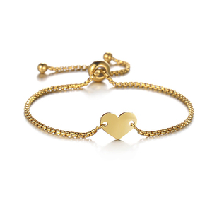 ดรอปชิปสแตนเลสสุดอินเทรนด์หัวใจเสน่ห์ DIY รักของขวัญ4สีเครื่องประดับทำสร้อยข้อมือแบบปรับได้ - Product Image 6