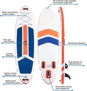 OEM Inflatable <strong>Stand</strong> <strong>Paddle</strong> Board Premium 2-in-1 <strong>Paddle</strong> Wide Stable Design Non-Slip Comfort EVA/PVC Material for Adults Youth - Product Image 3