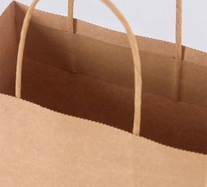 Bolsas de Papel Kraft Blancas y Marrones Impresas Personalizadas al por Mayor con Asas, Bolsas de Transporte para Restaurantes, Bolsas para Comida para Llevar - Product Image 2