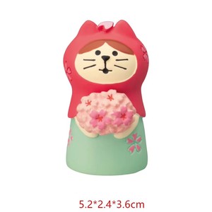 Figurine de chat en résine Sakura Cherry Blossom Zakka, statue miniature japonaise pour la décoration de table, de voiture ou de maison, peinte à la main, cadeau de mariage - Product Image 6