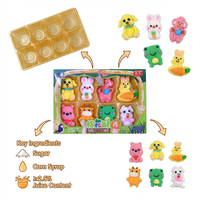 Bonbons guimauves 3D animaux de dessin animé 100g, boîte multicolore, cadeau de fête en vrac, certifié Halal BRC, personnalisable OEM