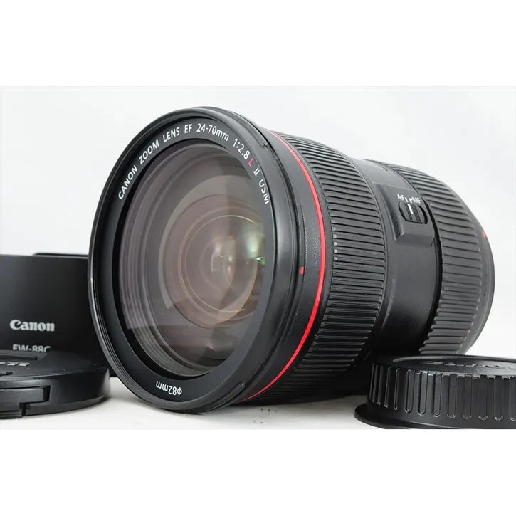 Japon kullanılan Canon EF 24-70mm F 2.8L II USM kamera Lens artı kaput