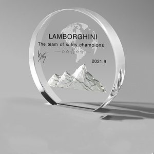 Trophée en cristal au design créatif, impression UV personnalisée, réunion annuelle, trophée en cristal élégant haut de gamme pour les champions - Product Image 5