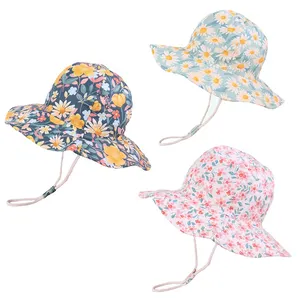 供应商棉圆顶帽丛林渔夫帽廉价夏季儿童太阳帽婴儿防紫外线