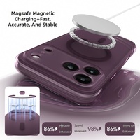 Coque magnétique mate AI Button antichoc avec airbag et finition givrée pour iPhone 17 18 Pro Max, protection de l'objectif de précision, anti-traces de doigts