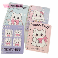 Vente en gros de carnet à spirales avec chat mignon pour garçons et filles carnet de notes de dessin animé carnet de notes papier A7 pour enfants carnet de cadeau d'art 3304