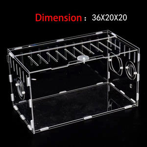 Acrylic Hamster Pet Cage Acrylic Reptile Cage Breeding Box Small Reptile Pet Insect Feeding Box <strong>Tarantula</strong> <strong>Enclosure</strong> Terrariums - Product Image 2